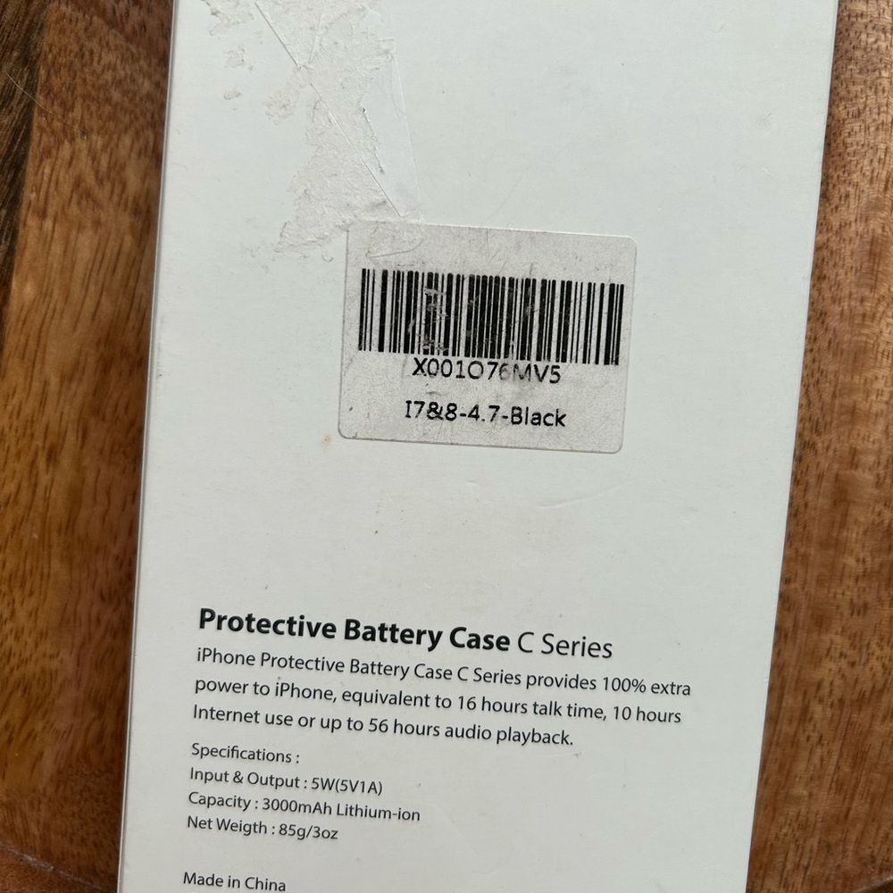Protective Battery Case for iPhone - Black - Picture 3 of 13